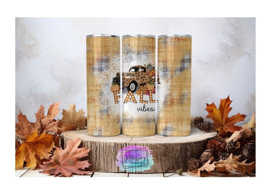 Fall Vibes Truck Tumbler