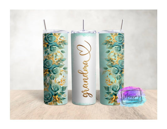 Grandma Floral Tumbler