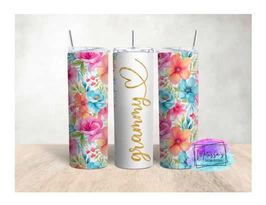 Grammy Floral Tumbler