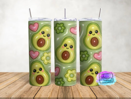 Puffy Avocado Kawaii Tumbler