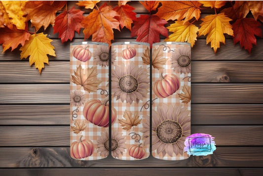 Pumpkins and Sunflowers Tumbler