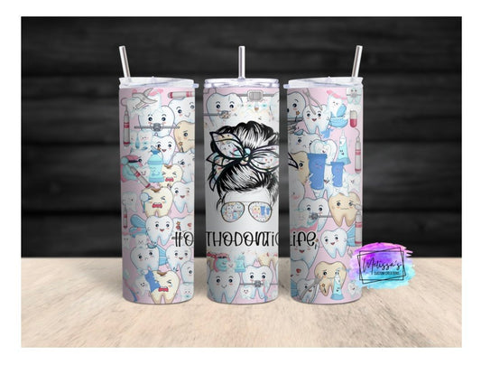 Orthodontic Life Messy Bun Tumbler