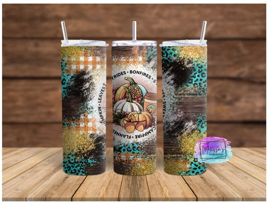 Fall/Autumn Pumpkins Grunge Tumbler