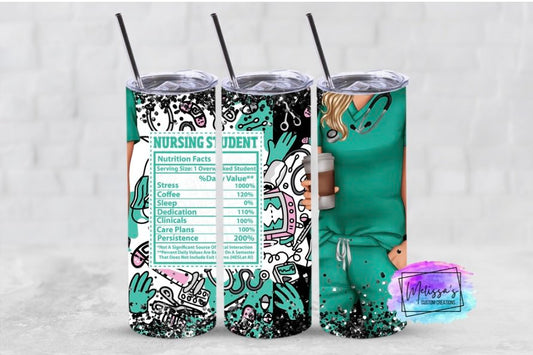 Nursing Student Nutrition Facts Tumbler
