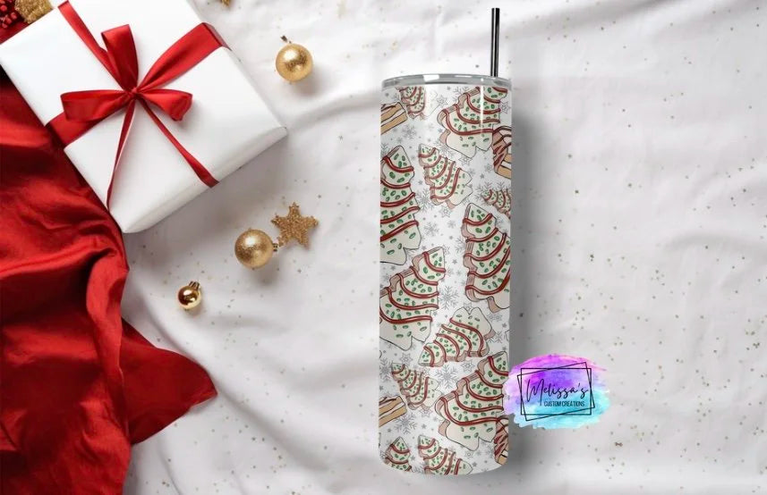 Christmas Tree Cake Tumbler (2 colors to choose from)