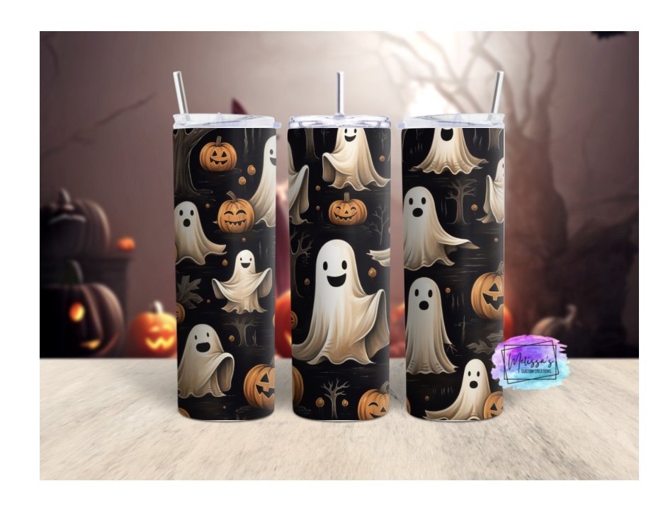 Ghost and Jack-o-lantern Tumbler