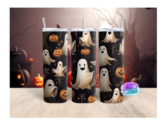 Ghost and Jack-o-lantern Tumbler