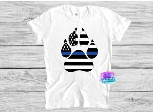 Police K9 Pawprint T-Shirt