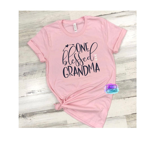 One Blessed Grandma T-Shirt (Choose your colors)