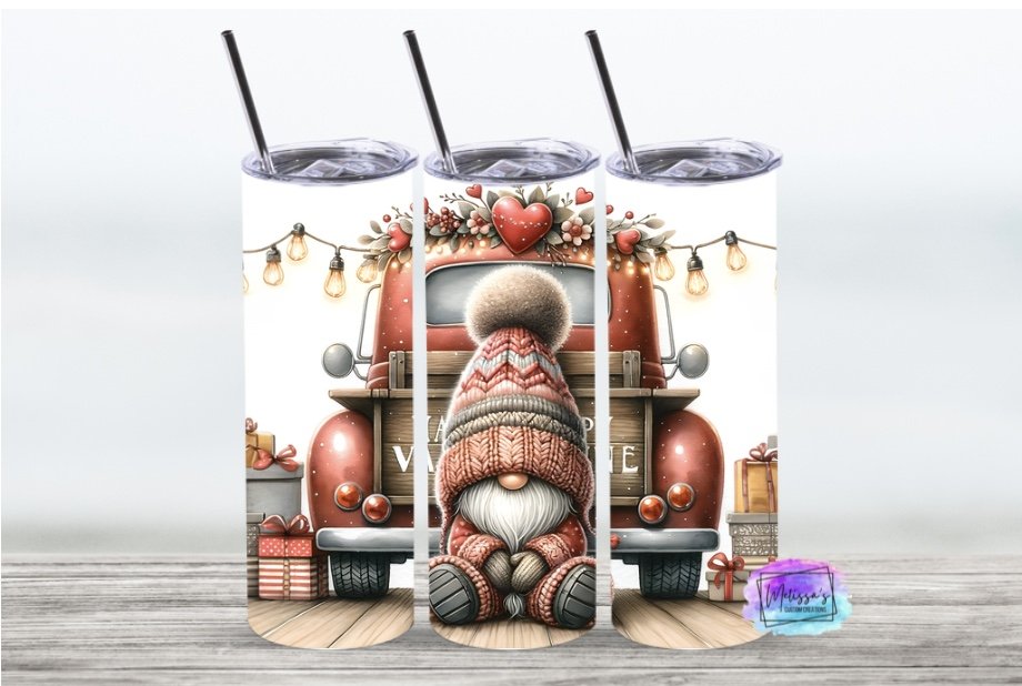 Valentine's Day Gnome Tumbler