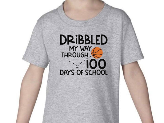 Dribbled My Way Through 100 Days of School T-Shirt