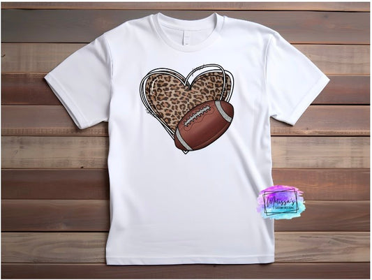 Cheetah Love Football T-Shirt