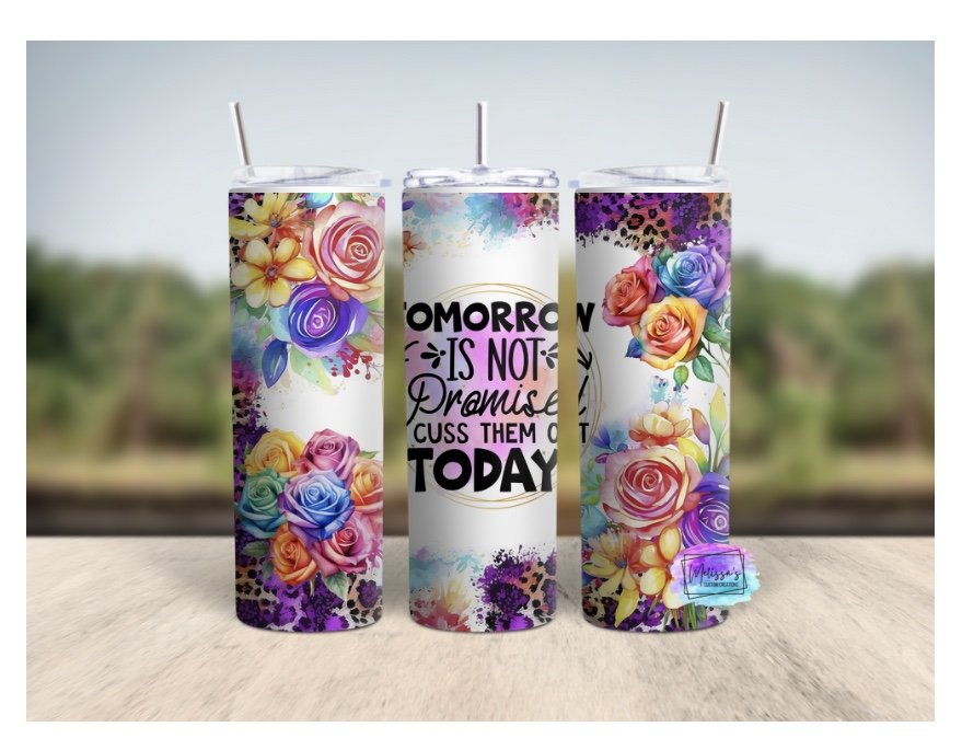 "Tomorrow Is Not Promised, Cuss Them Out Today" Tumbler