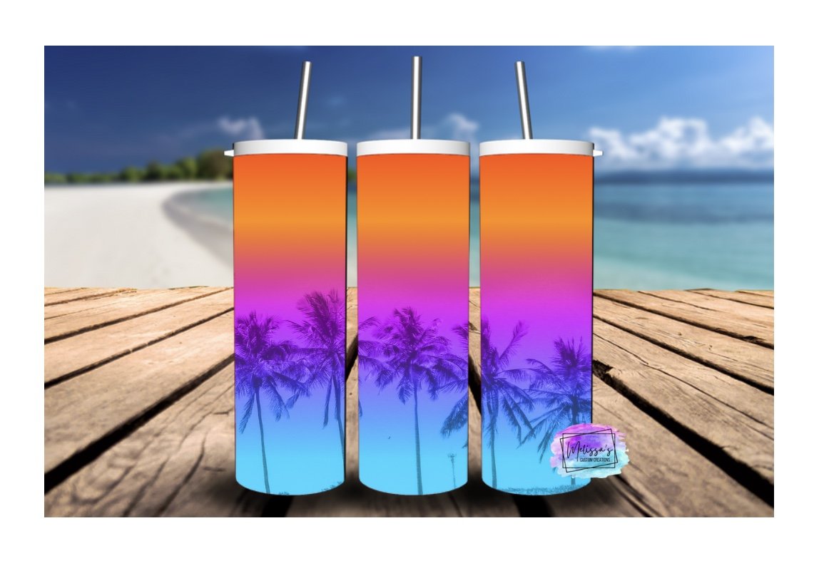 Beach Sunset Sublimation Tumbler