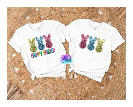 Easter Bunny Faux Sequin T-Shirt