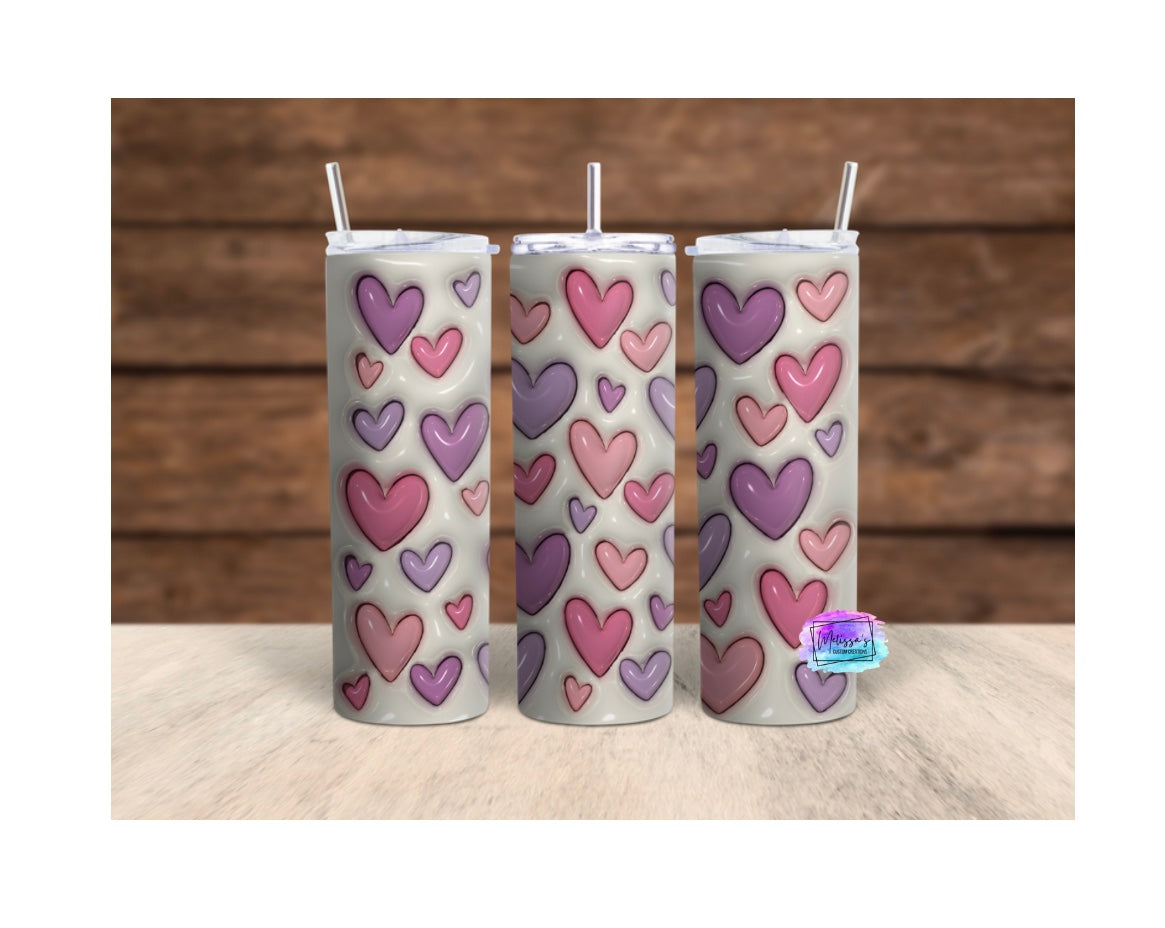Hearts Tumbler (2 colors to choose from)