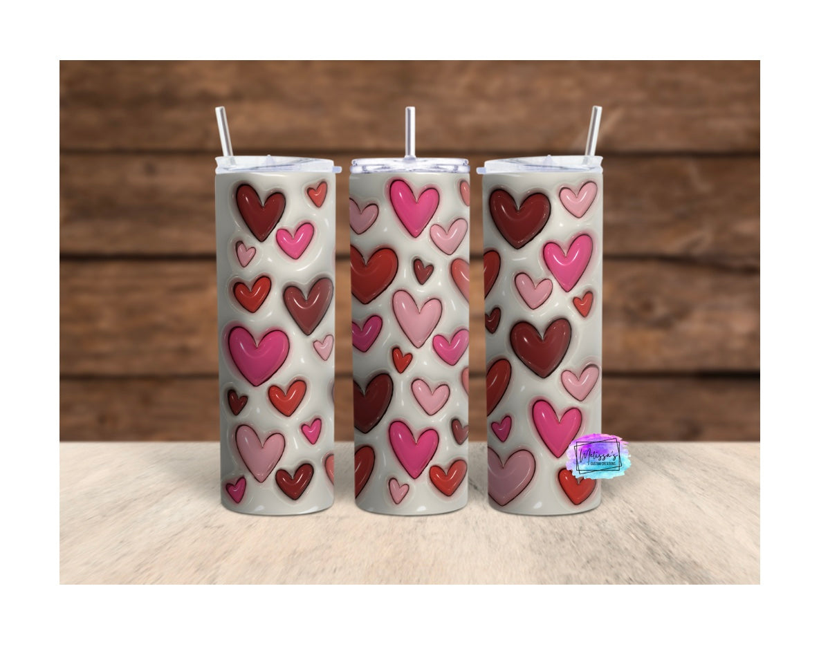 Hearts Tumbler (2 colors to choose from)