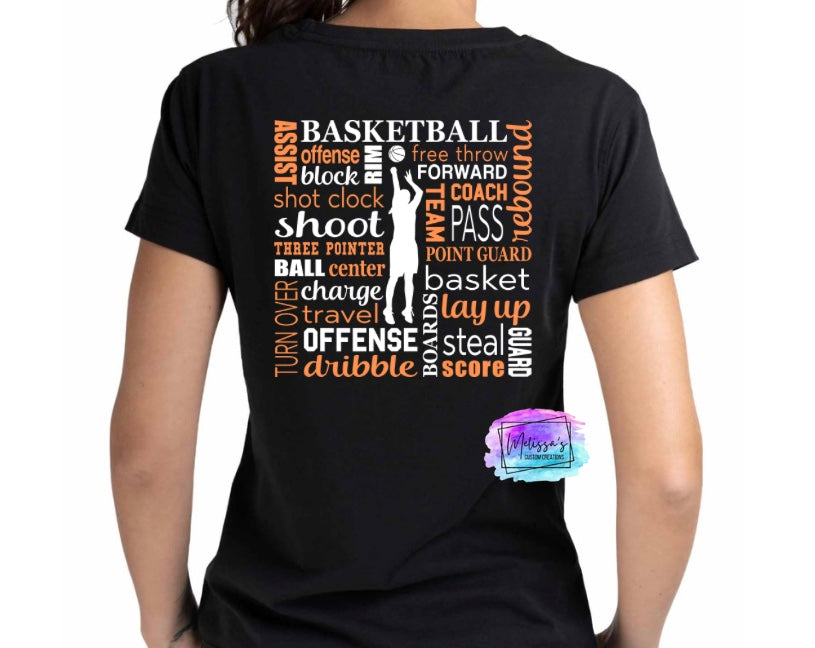Basketball Word Art T-Shirt