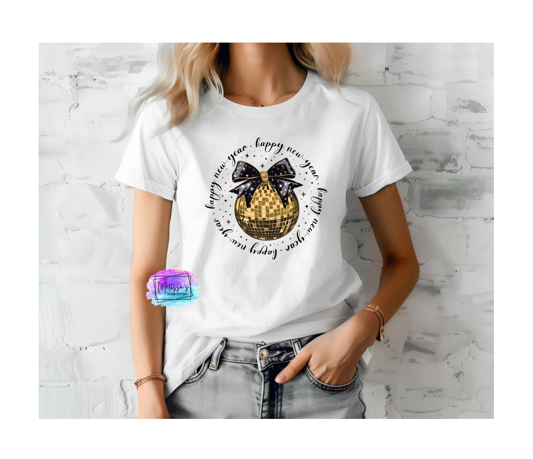 Happy New Year Disco Ball T-Shirt