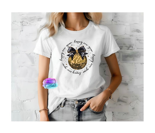 Happy New Year Disco Ball T-Shirt