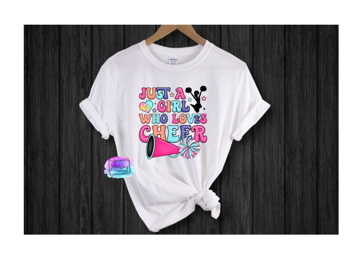 Just a Girl Who Loves to Cheer T-Shirt