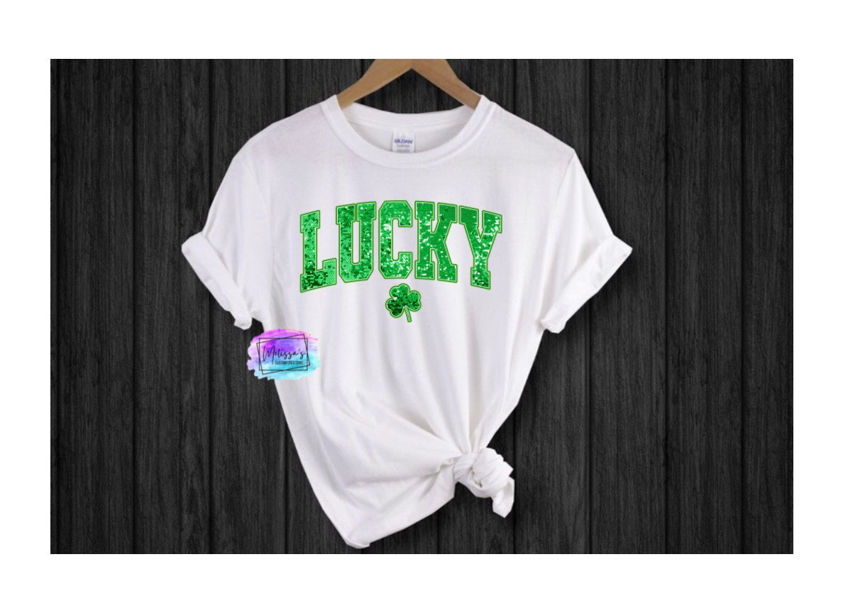 Lucky Faux Sequin T-Shirt