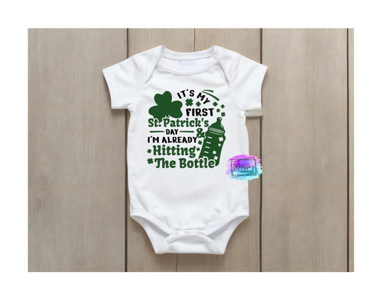 It's My First St. Patrick's Day & I'm Already Hitting the Bottle Bodysuit