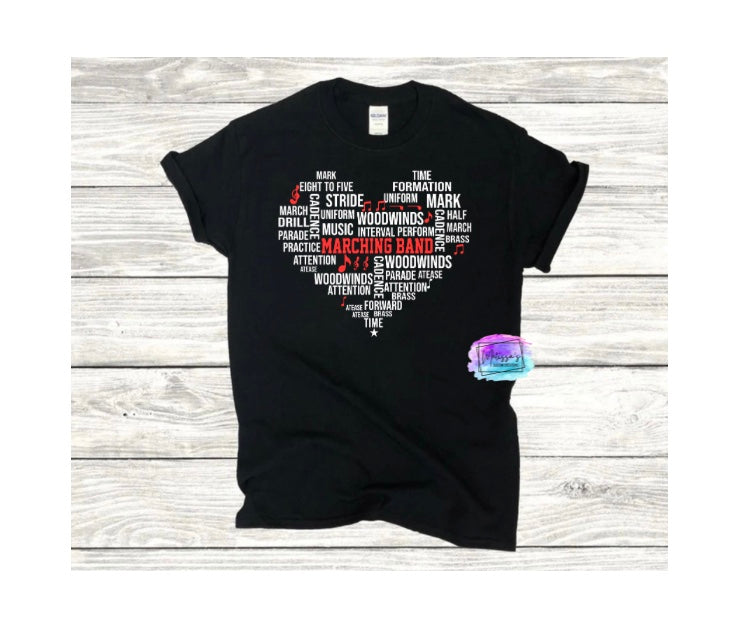 Marching Band Heart T-Shirt