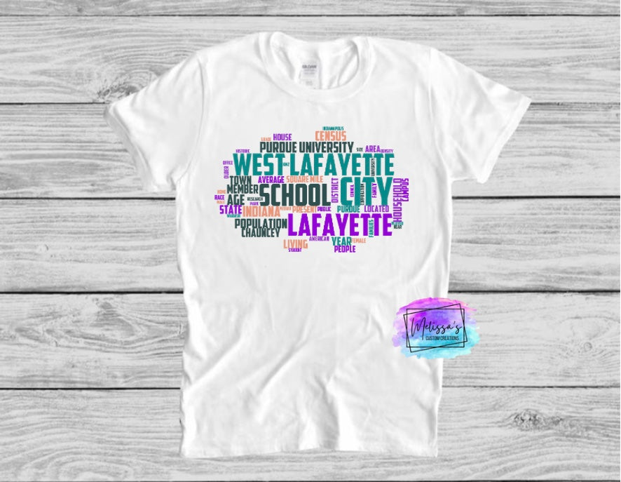 West Lafayette Typography T-Shirt
