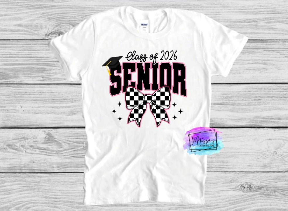 Class of 2026 Senior Retro Bow T-Shirt