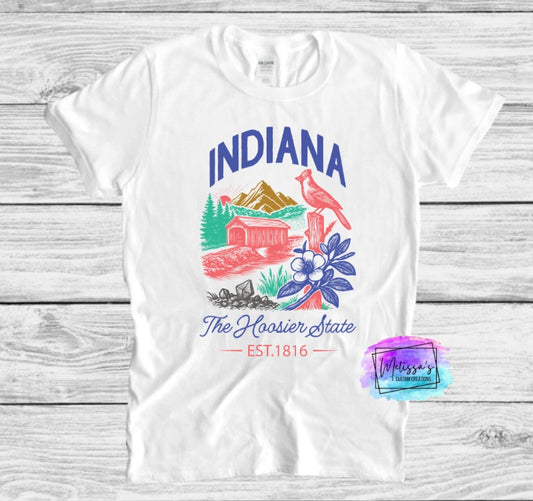 Indiana The Hoosier State T-Shirt