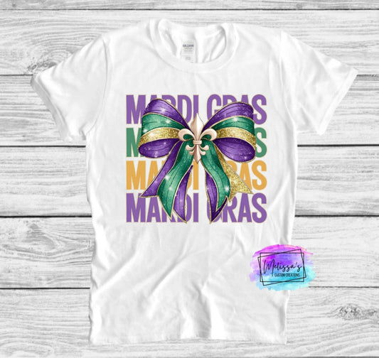 Mardi Gras Bow T-Shirt