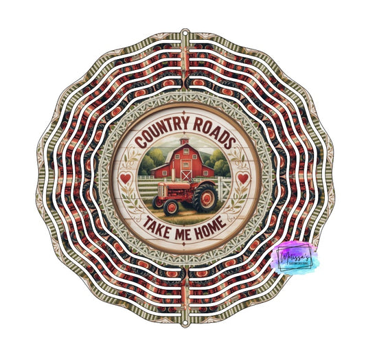 Country Roads Take Me Home Wind Spinner