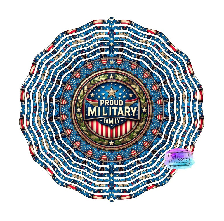 Proud Military Family Wind Spinner
