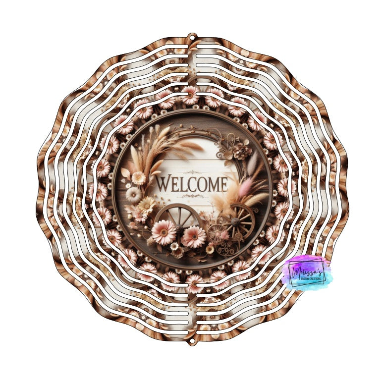 Country Welcome Wind Spinner