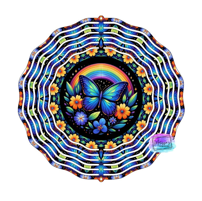 Rainbow Butterfly Wind Spinner