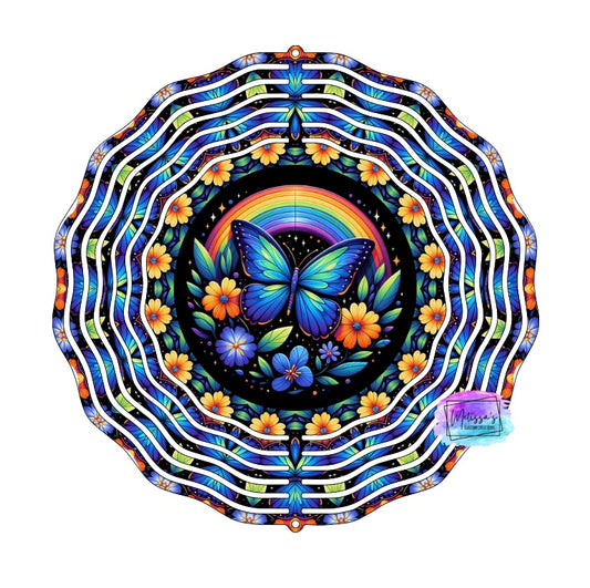 Rainbow Butterfly Wind Spinner