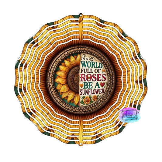 Be a Sunflower Wind Spinner