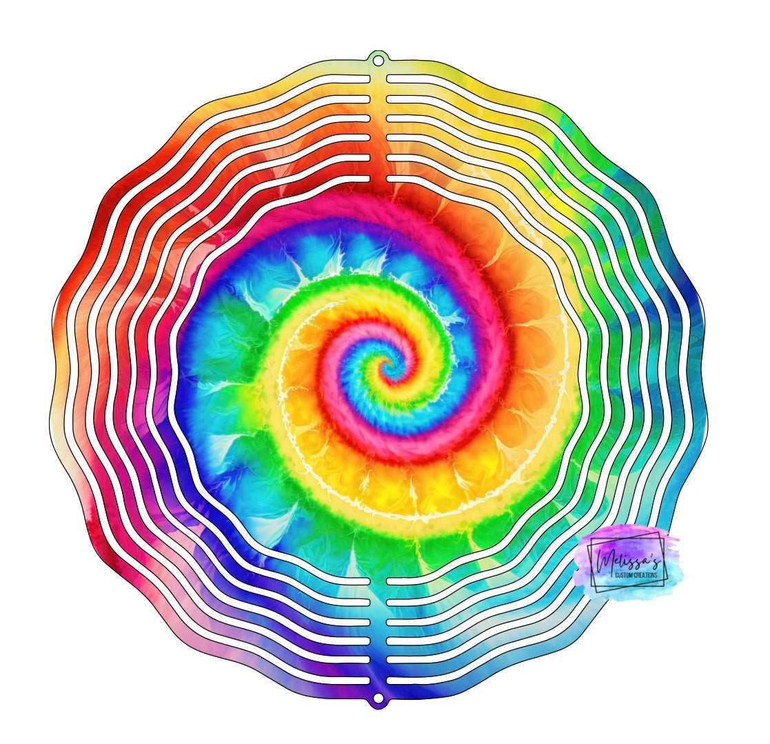Tie Dye Wind Spinner (2 designs to choose from)