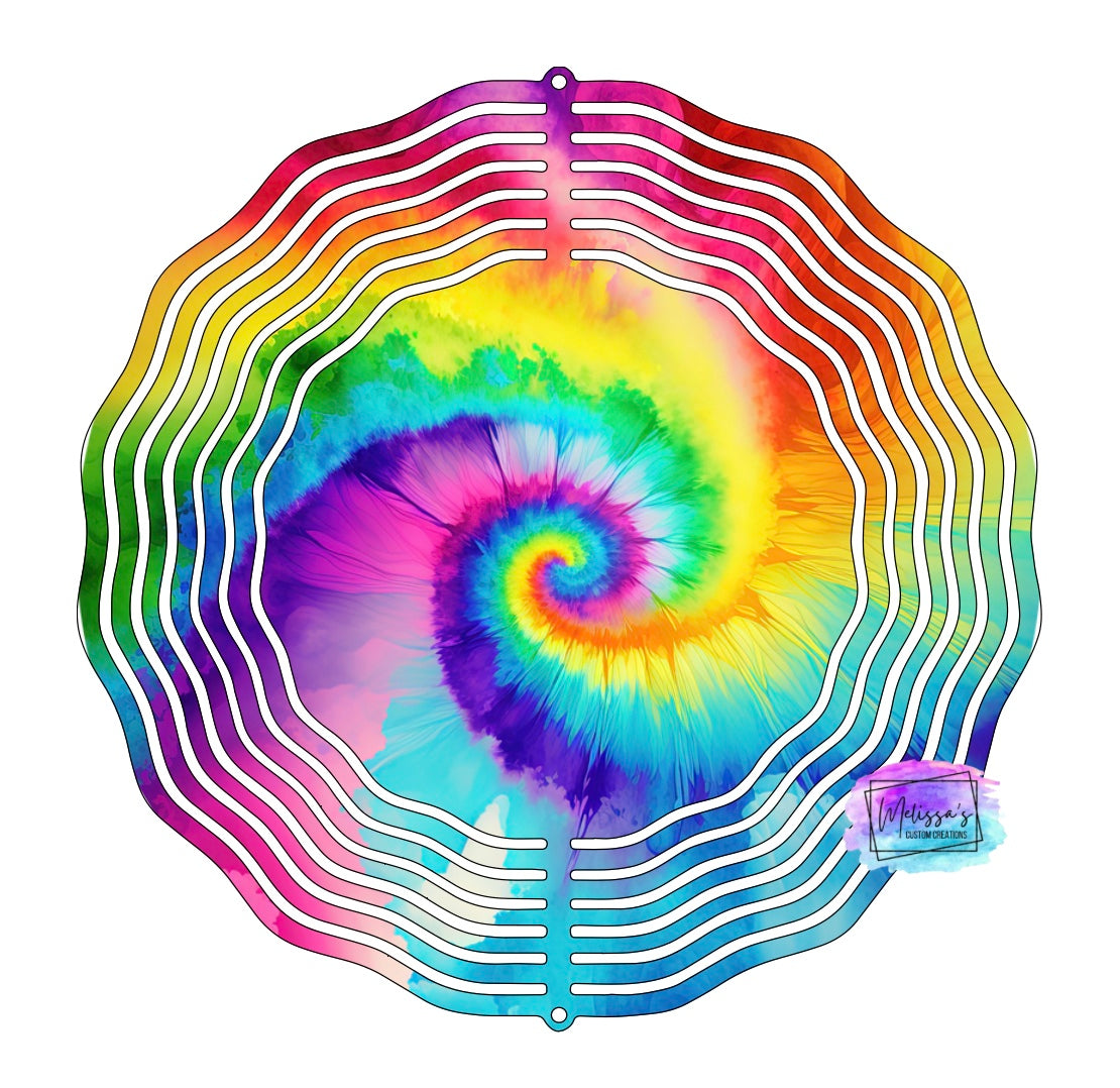 Tie Dye Wind Spinner (2 designs to choose from)
