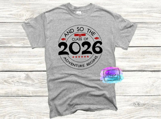 Adventure Begins Class of 2026 T-Shirt