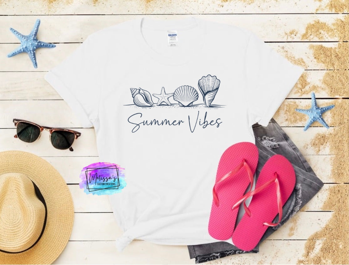 Seashells Summer Vibes T-Shirt