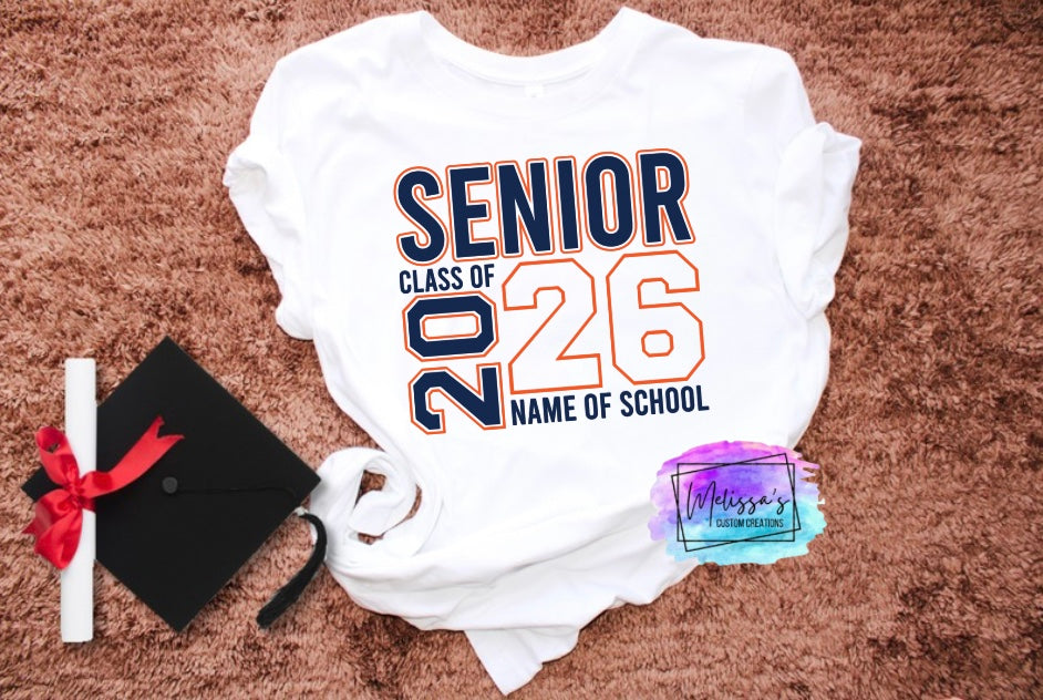 Personalized Senior Class of 2026 T-Shirt (Choose your colors)