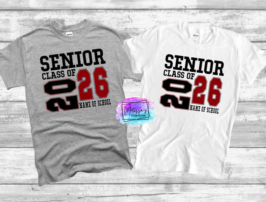 Personalized Senior Class of 2026 T-Shirt