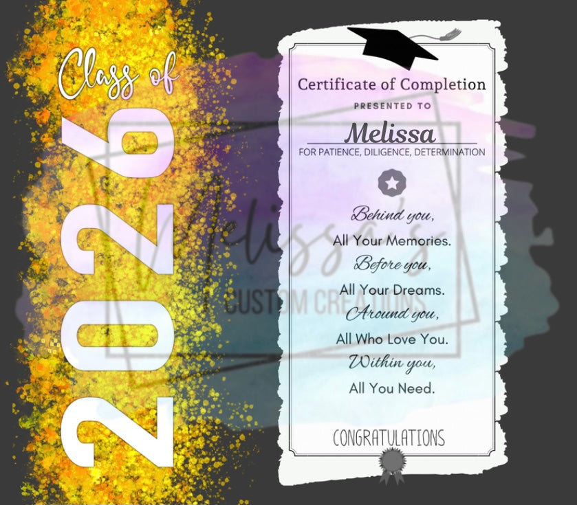 Personalized Class of 2026 Tumbler