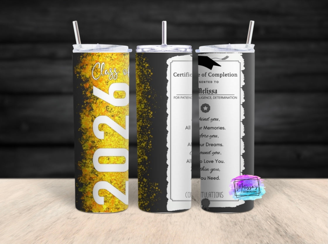 Personalized Class of 2026 Tumbler
