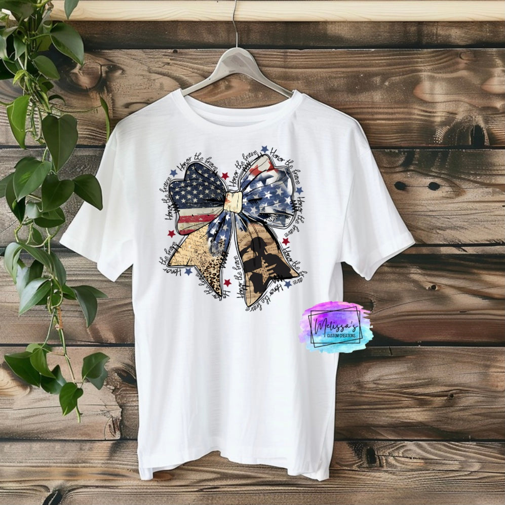 Honor the Brave Bow T-Shirt