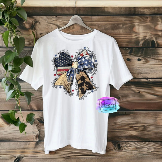 Honor the Brave Bow T-Shirt
