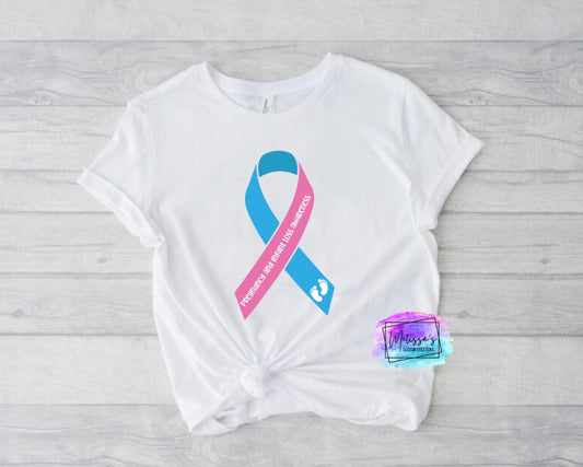 Pregnancy and Infant Loss Awareness Ribbon T-Shirt