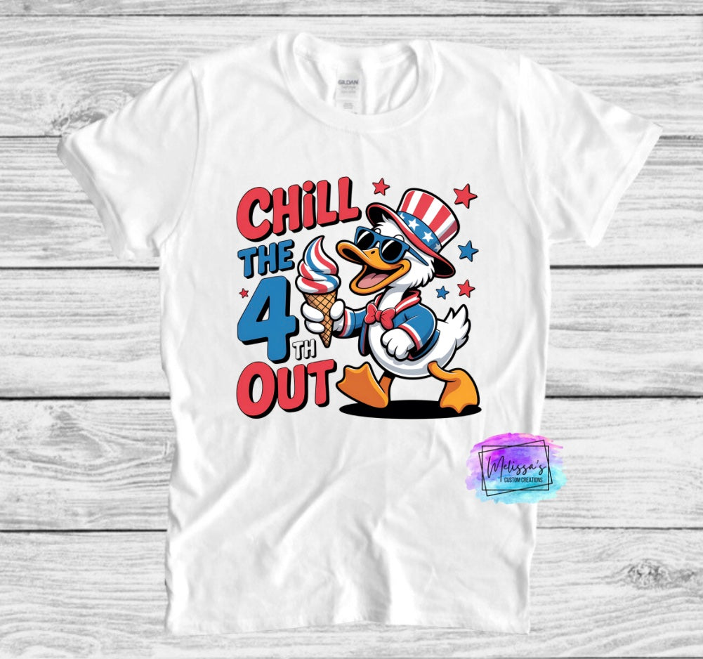 Chill the 4th Out Duck T-Shirt